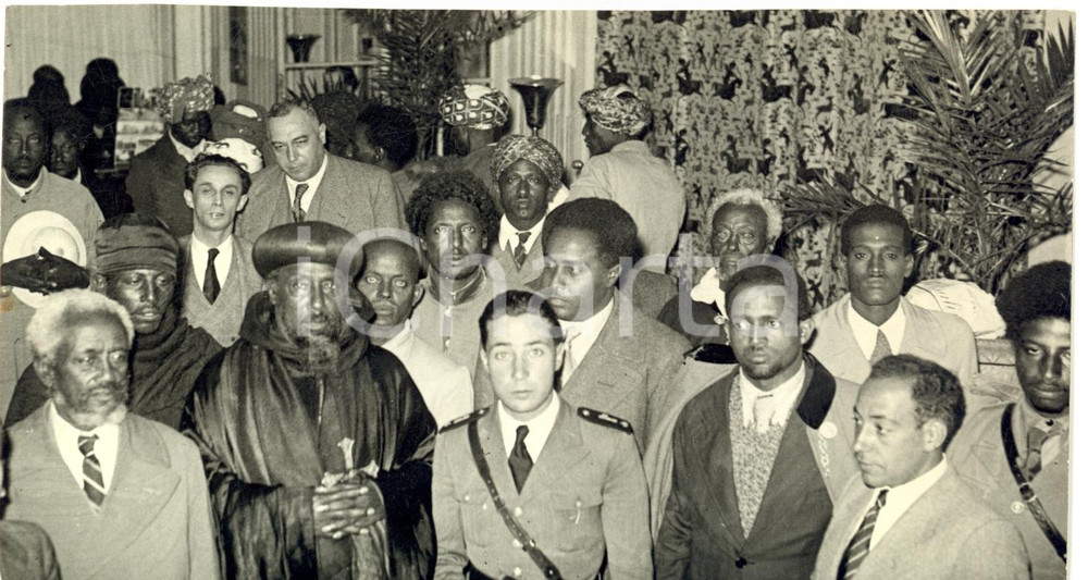 Fotografia d epoca originale 1938 MILANO Notabili dell Impero in visita ufficiale Fotografia BRUNI 1