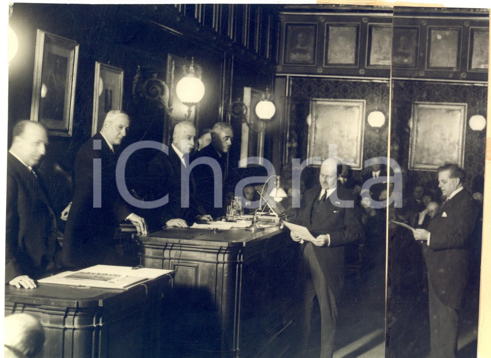 Fotografia d epoca originale 1929 ROMA Francesco BONCOMPAGNI LUDOVISI tra insigniti Accademia SAN LUCA Foto 1
