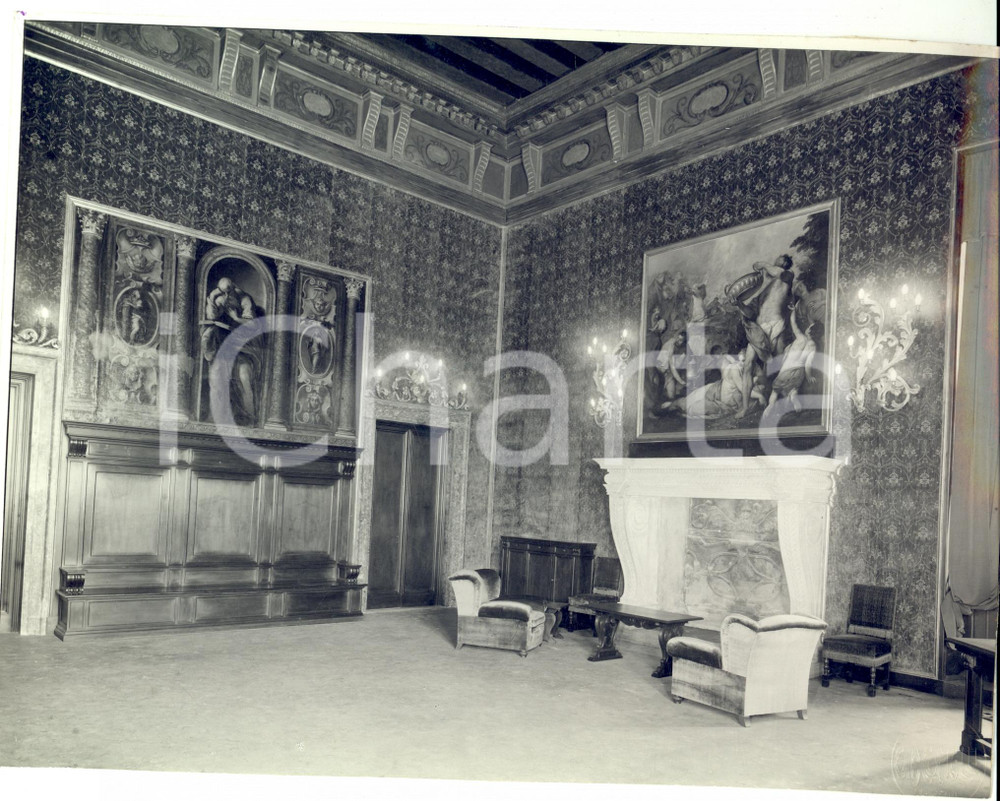 Fotografia d epoca originale 1933 VENEZIA Palazzo DUCALE  Sala riaperta dopo i restauri Foto GIACOMELLI 1