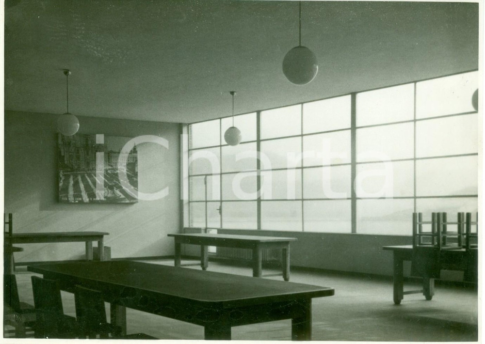 Fotografia d epoca originale 1935 MILANO Casa Dirigente Opera Nazionale BALILLA La biblioteca Fotografia 1