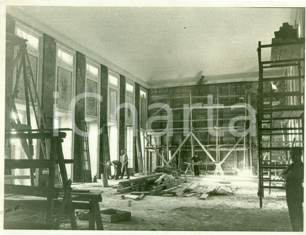 Fotografia d epoca originale 1936 MILANO Costruzione salone centrale Gruppo Rionale SCIESA Palazzo ODESCALCHI 1