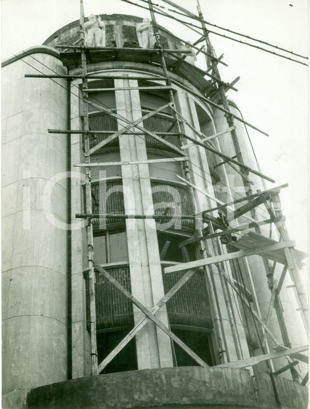 Fotografia d epoca originale 1938 MILANO PORTA GARIBALDI Costruzione palazzo GRUPPO D ANNUNZIO Fotografia 1
