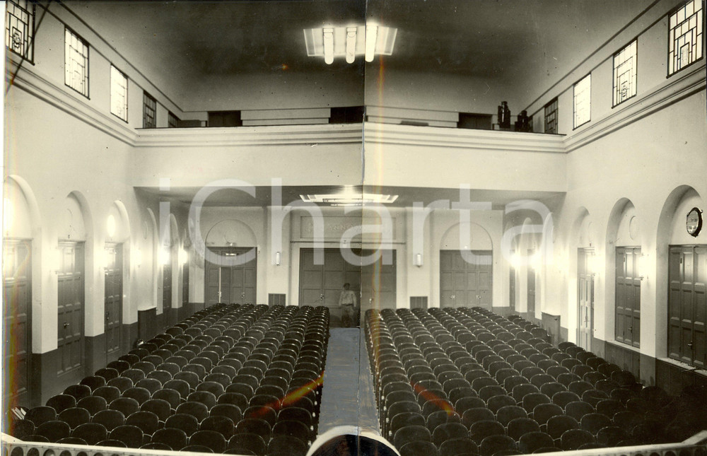 Fotografia d epoca originale 1932 MILANO PORTA VENEZIA Salone nuovo teatro del GRUPPO OBERDAN Foto DOPPIA 1