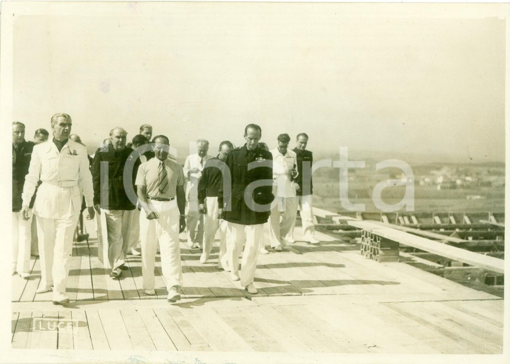 Fotografia d epoca originale 1938 ROMA Achille STARACE visita lavori ESPOSIZIONE UNIVERSALE Fotografia 1