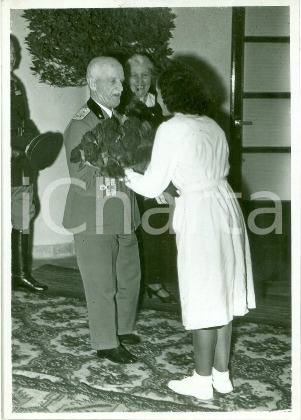 Fotografia d epoca originale 1939 MILANO Re VITTORIO EMANUELE III alla Fiera di SANTA CATERINA Fotografia 1