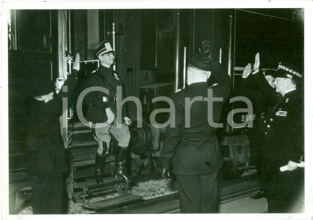 Fotografia d epoca originale 1938 MILANO Antonio Stefano BENNI inaugura linea elettrificata per ANCONA Foto 1