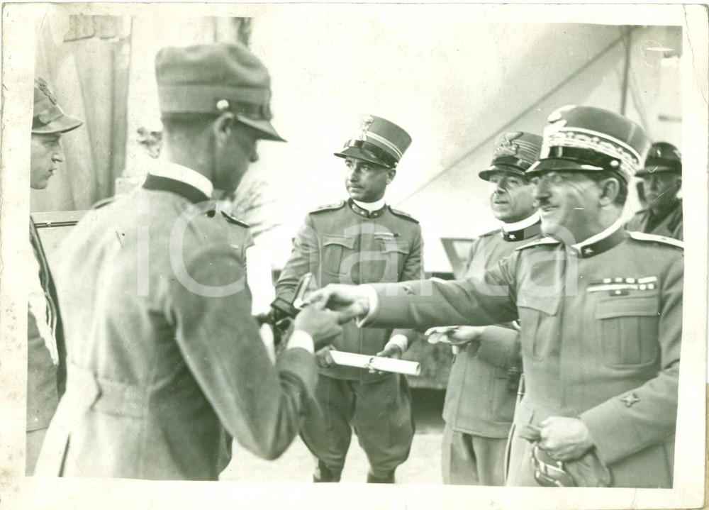 Fotografia d epoca originale 1925 ca ROMA Generale Ugo CAVALLERO alla premiazione COPPA DELLE ALPI Fotografia 1