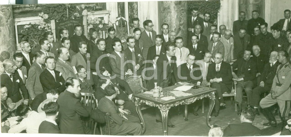 Fotografia d epoca originale 1935 ROMA ca Giuseppe BOTTAI inaugura Istituto Forestale Tecnico Agrario Foto 1