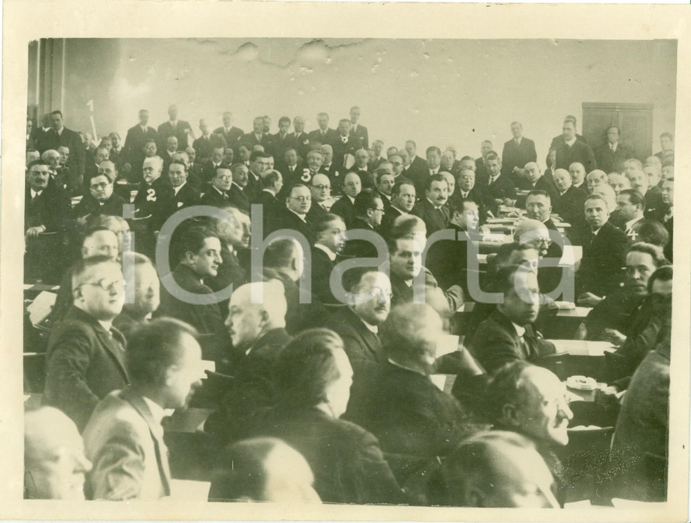 Fotografia d epoca originale 1931 GINEVRA SVIZZERA Dino GRANDI Aristide BRIAND conferenza SOCIETA  NAZIONI 1