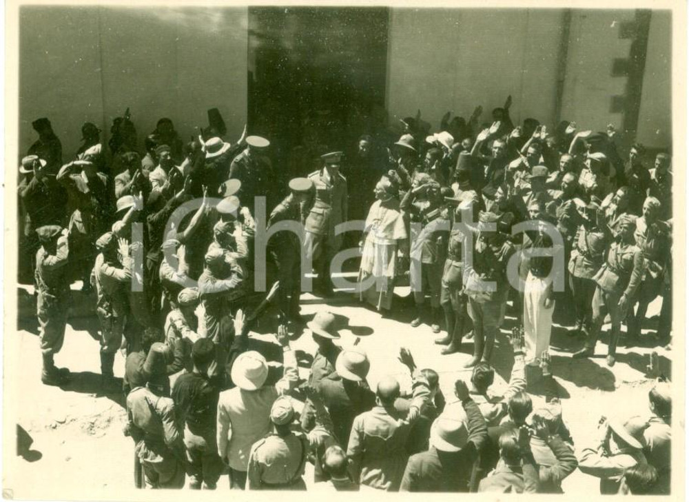 Fotografia d epoca originale 1936 ADDIS ABEBA ETIOPIA AOI Vicerè Rodolfo GRAZIANI acclamato da soldati Foto 1