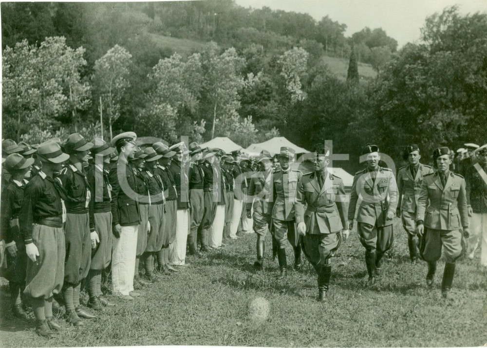 Fotografia d epoca originale 1932 ROMA Renato RICCI al campo allievi capi centuria avanguardisti FOTOGRAFIA 1