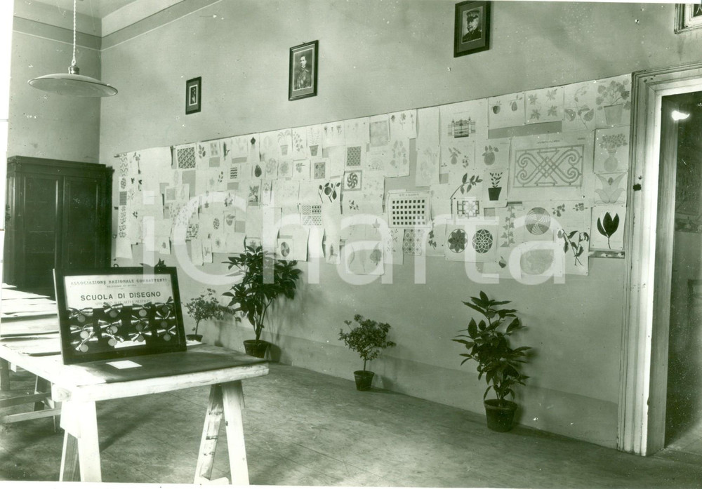 Fotografia d epoca originale 1928 STRA VE Associazione Nazionale Combattenti Mostra Scuola di Disegno FOTO 1