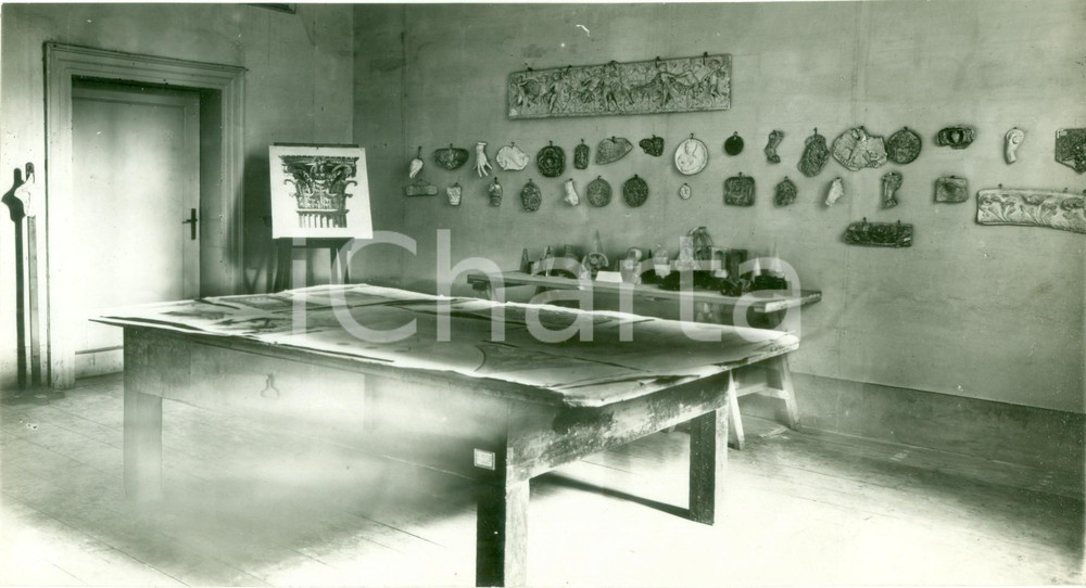 Fotografia d epoca originale 1928 STRA VE Mostra disegni e bassorilievi alla VILLA PISANI Fotografia 1