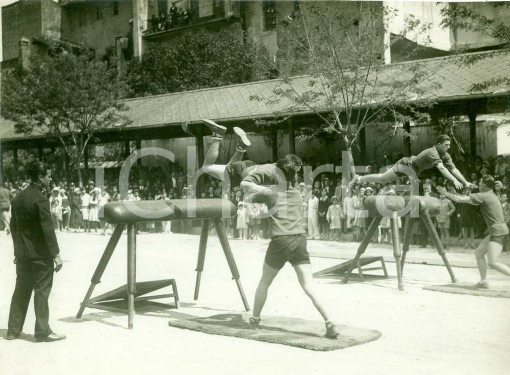 Fotografia d epoca originale 1932 ROMA Il saggio ginnico degli allievi del COLLEGIO MILITARE Fotografia 1