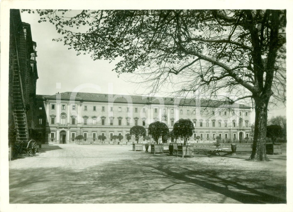 Fotografia d epoca originale 1930 TORINO PALAZZO REALE Facciata di levante e giardino Foto autentica COMETTO 1