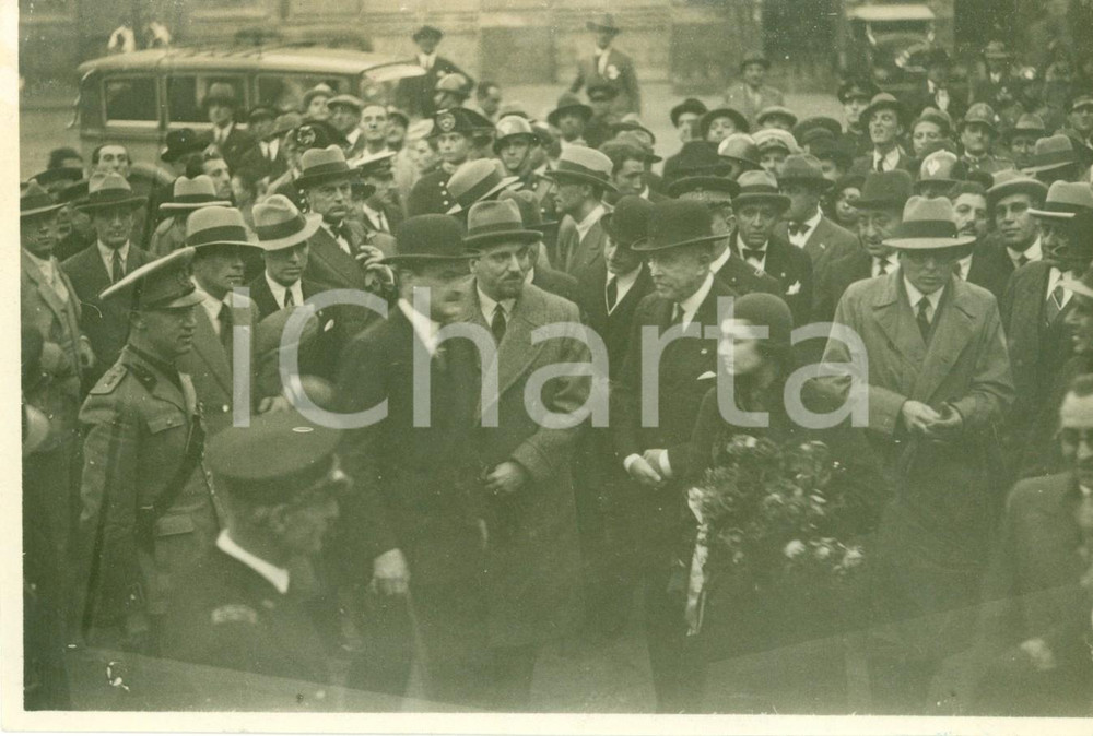 Fotografia d epoca originale 1931 NAPOLI Dino GRANDI Antonietta BRIZZI in partenza per NEW YORK Fotografia 1