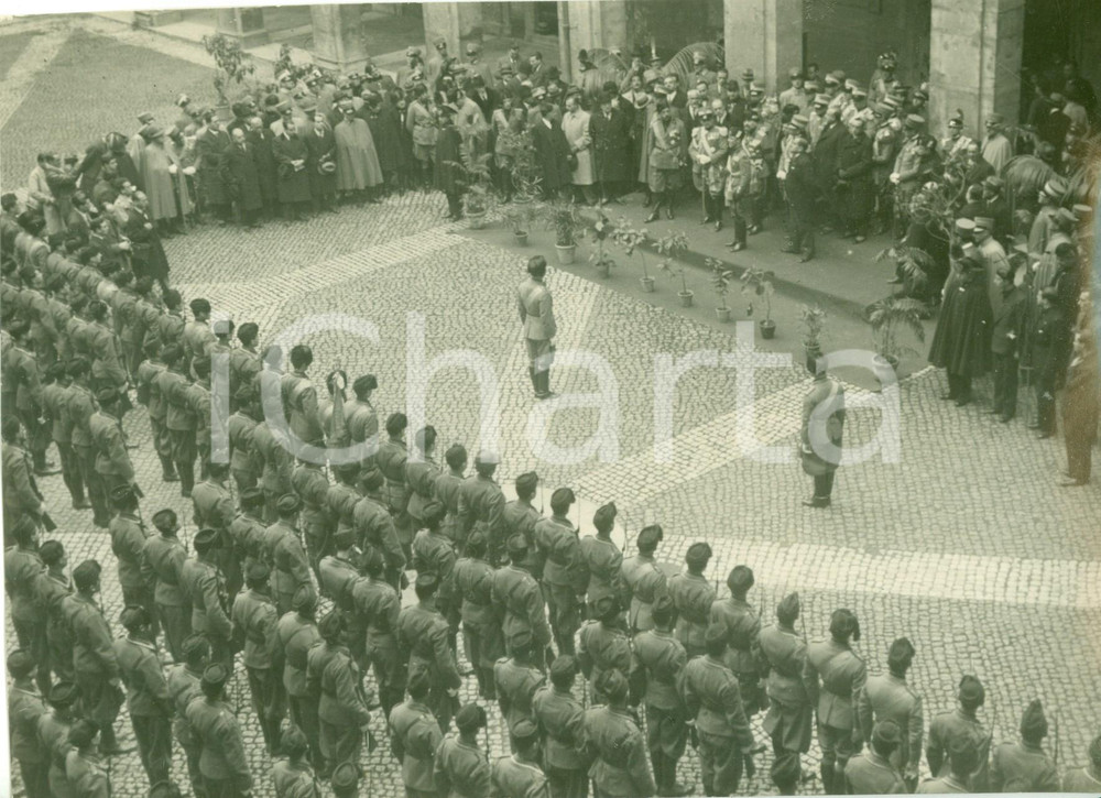 Fotografia d epoca originale 1931 ROMA Pietro GAZZERA inaugura corso ufficiali MILIZIA UNIVERSITARIA Foto 1