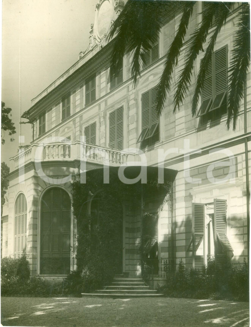 Fotografia d epoca originale 1935 ca GENOVA Villa SALUZZO SERRA Galleria d arte moderna Vera fotografia 1