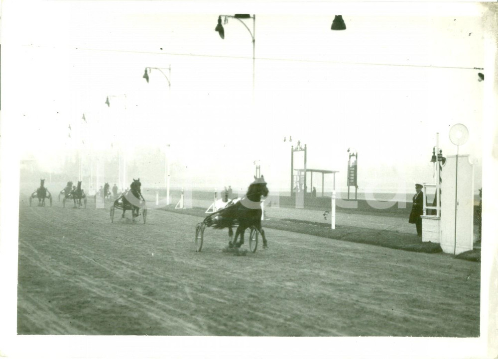 Fotografia d epoca originale 1936 MILANO SAN SIRO Cavallo MUSCLETONE vince il Premio d Inverno Fotografia 1