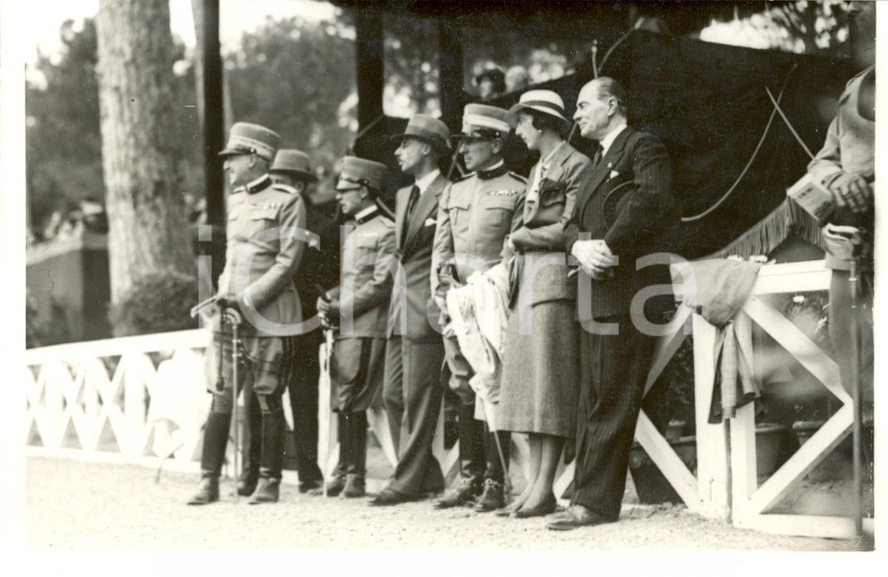 Fotografia d epoca originale 1933 ROMA Concorso Ippico Internazionale Jolanda CALVI BERGOLO assiste alle gare 1