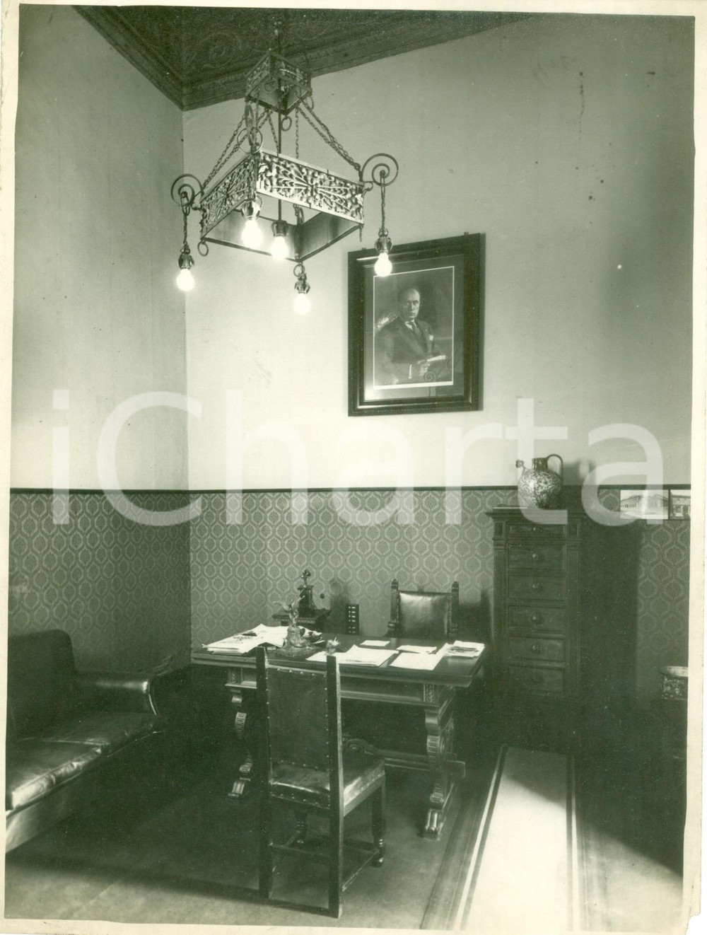 Fotografia d epoca originale 1935 ca ROMA Ufficio di un alto funzionario del Regime Fotografia 1