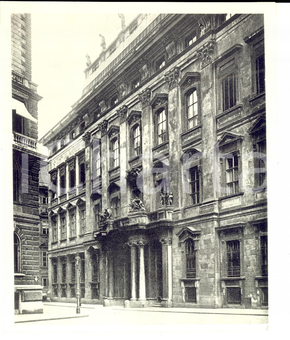 Fotografia d epoca originale 1933 WIEN Palazzo LIECHTENSTEIN  Veduta della facciata Foto 12x14 cm 1