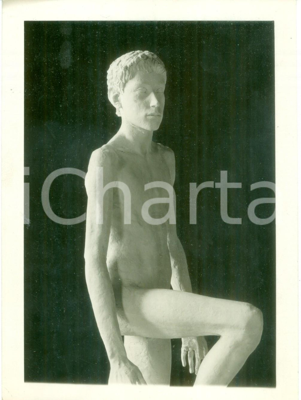 Fotografia d epoca originale 1936 BOLOGNA Dante ZAMBONI Statua di Tobia V Interprovinciale Fotografia coeva 1