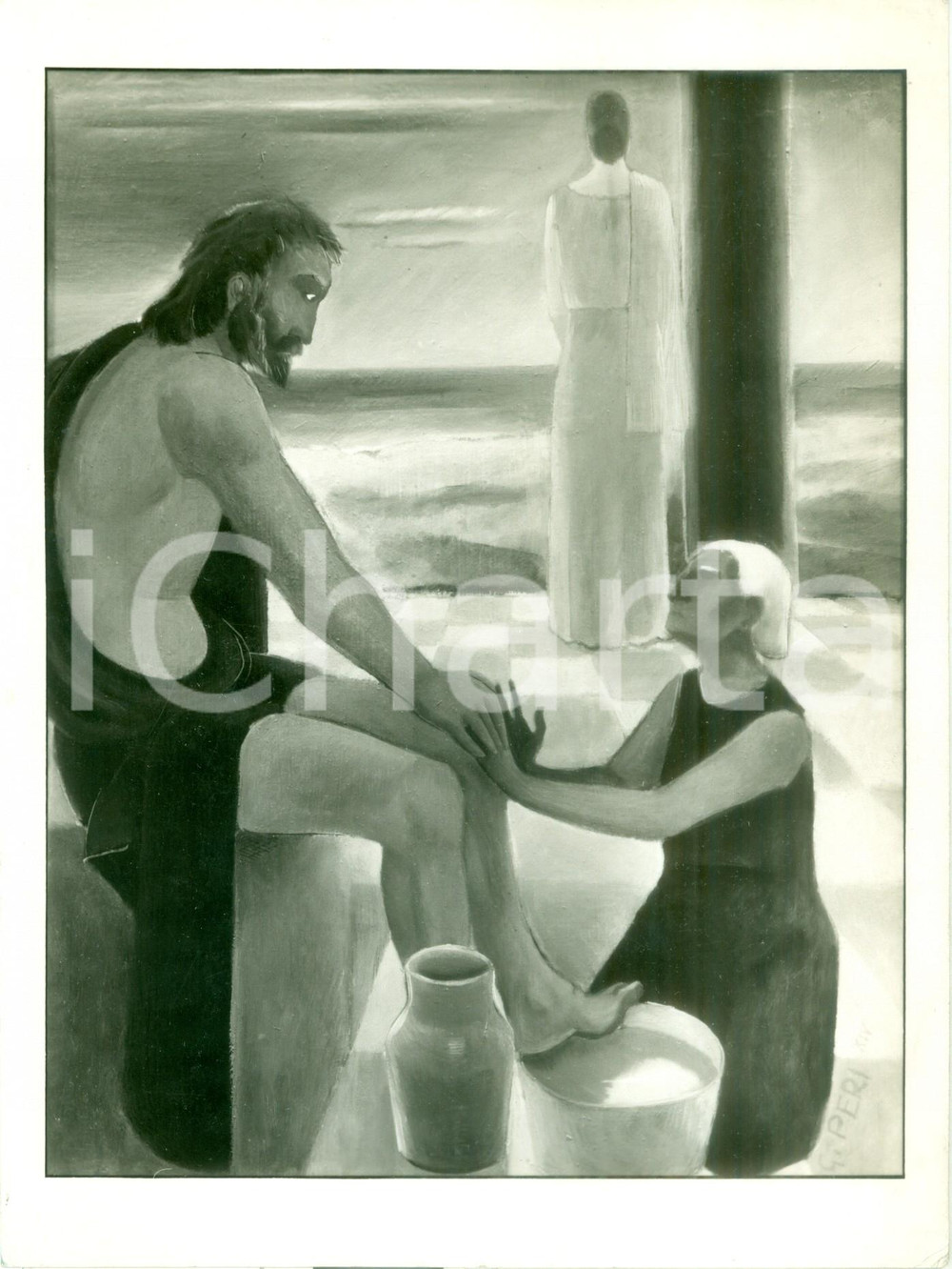 Fotografia d epoca originale 1936 PADOVA MOSTRA SINDACALE Giorgio PERI Euriclea Fotografia coeva del quadro 1