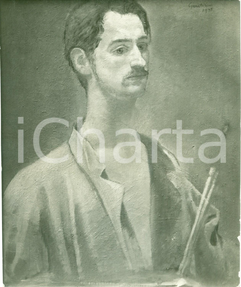 Fotografia d epoca originale 1936 MOSTRE D ARTE Franco GENTILINI Ritratto Fotografia coeva del quadro 1