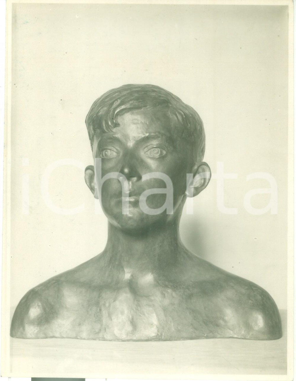 Fotografia d epoca originale 1933 MANTOVA Vindizio NODARI PESENTI Busto in bronzo Fotografia coeva 1