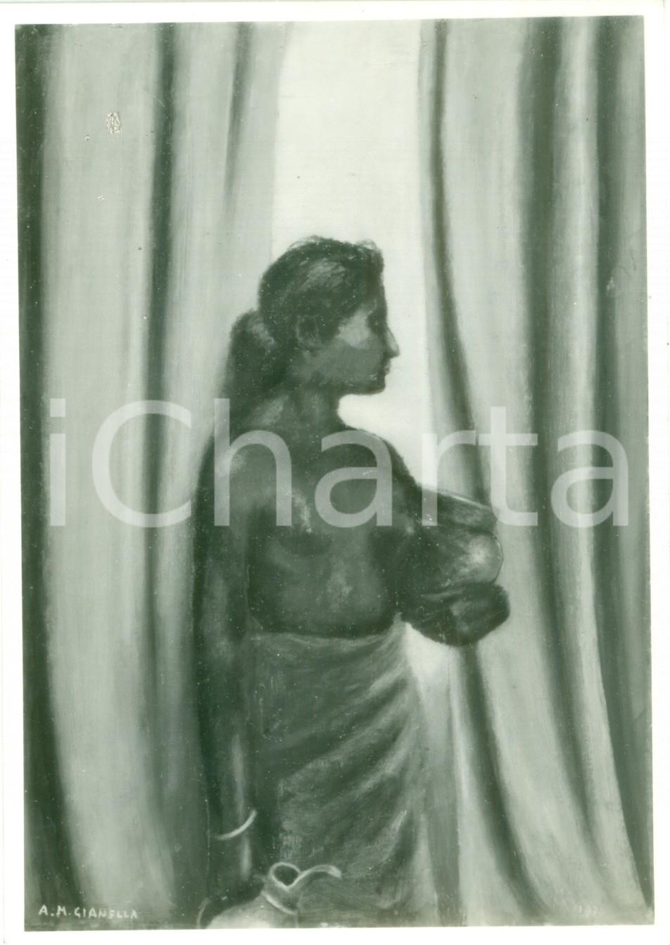 Fotografia d epoca originale 1933 MILANO PERMANENTE Aristide Marino GIANELLA Oriente Fotografia coeva quadro 1