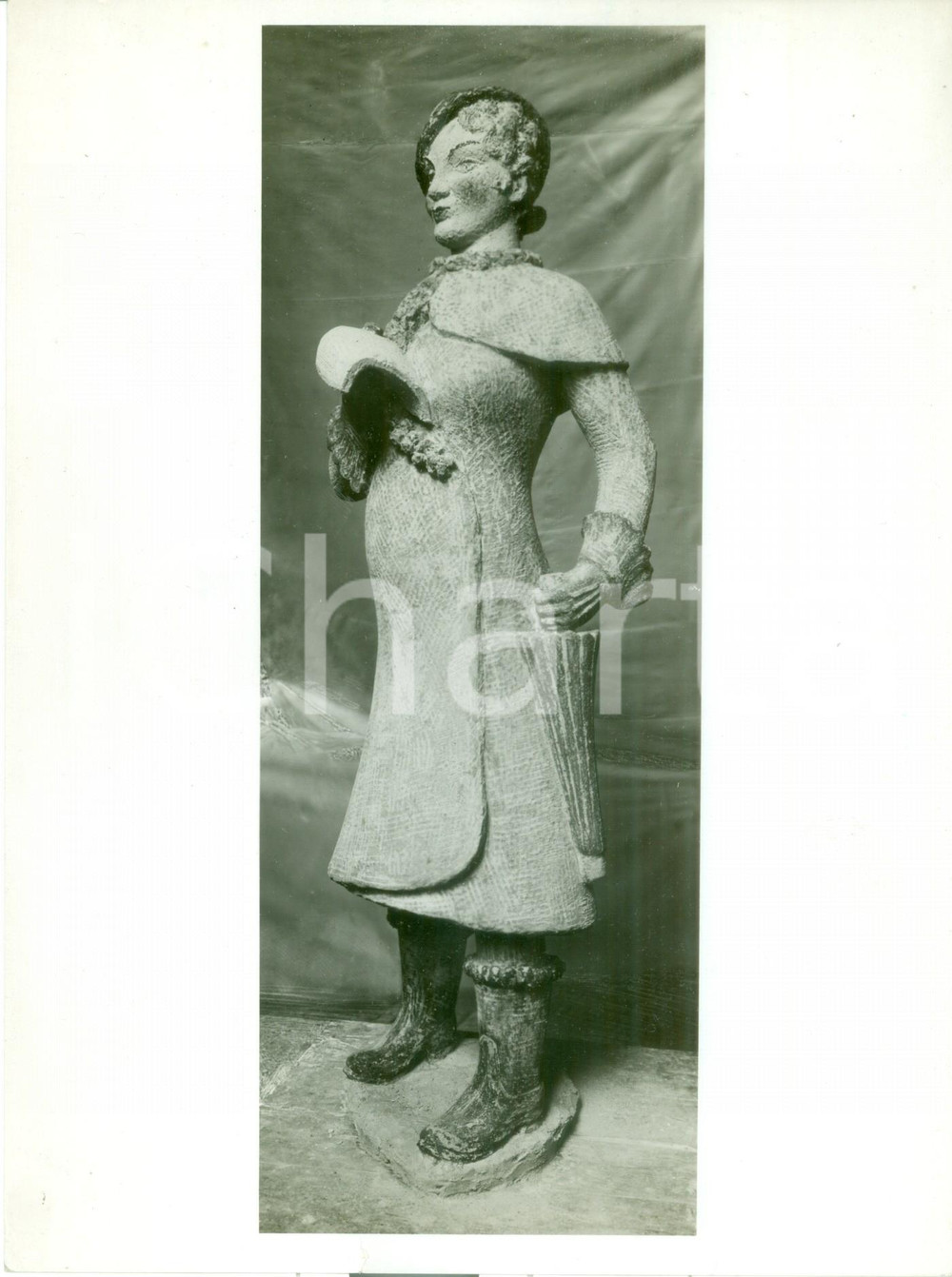 Fotografia d epoca originale 1933 FIRENZE Francesco SCARPA BOLLA Compiacenze Fotografia coeva della statua 1