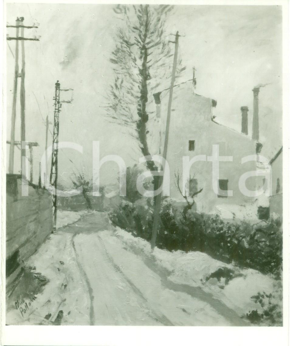 Fotografia d epoca originale 1933 MOSTRE D ARTE Silvio POLLONI Paese Fotografia coeva del quadro 1