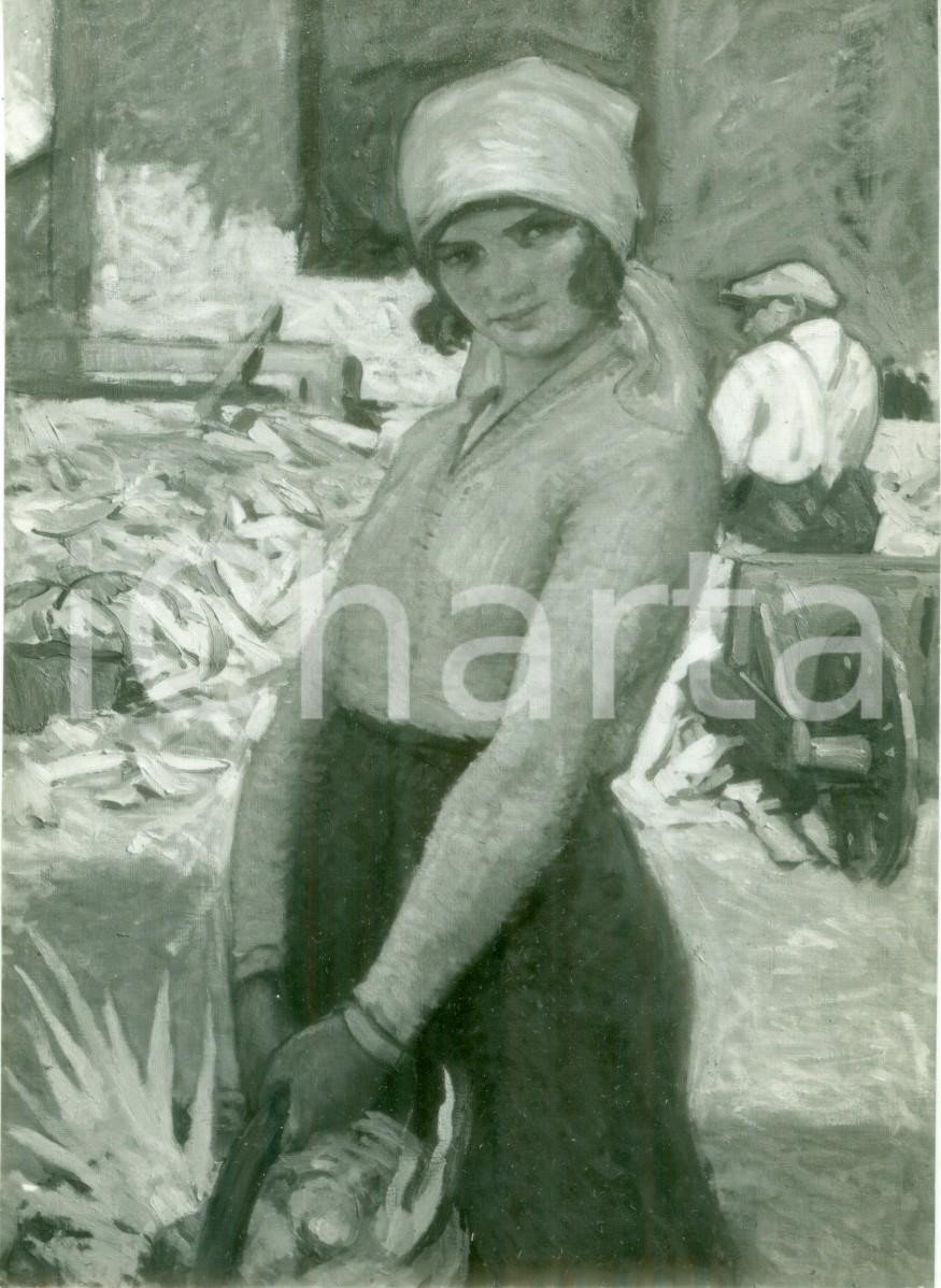 Fotografia d epoca originale 1936 MILANO Pittore Roberto BORSA Brianzola Fotografia coeva del quadro 1