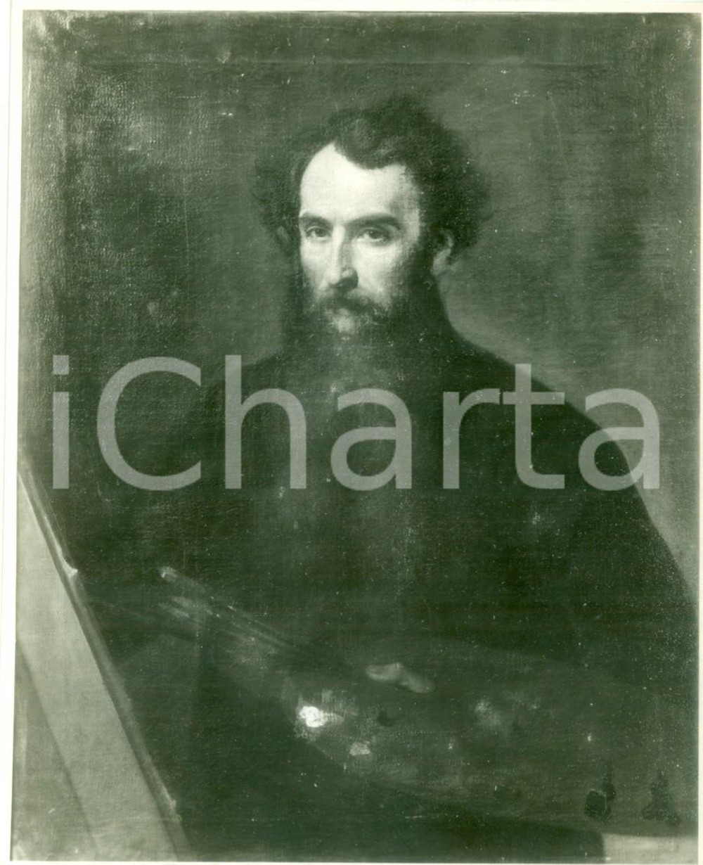 Fotografia d epoca originale 1937 FAENZA Mostra Ottocento Achille FARINA Autoritratto Fotografia coeva quadro 1