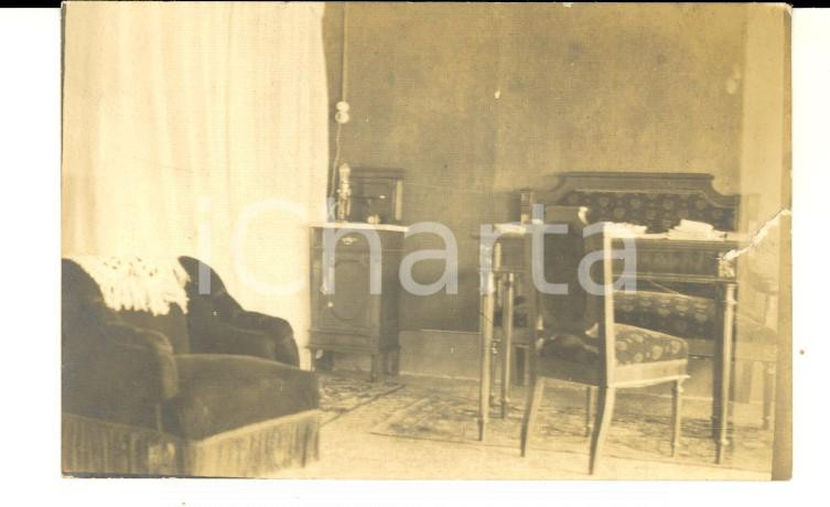 Fotografia d epoca originale 1909 VENEZIA Hotel EUROPE Stanza da letto di PANAGINO Foto 9x6 cm 1