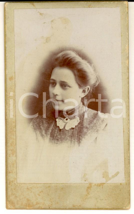 Fotografia d epoca originale 1910 ca FRANCE Portrait de l institutrice M.me SCEARD Photograhie CDV 1