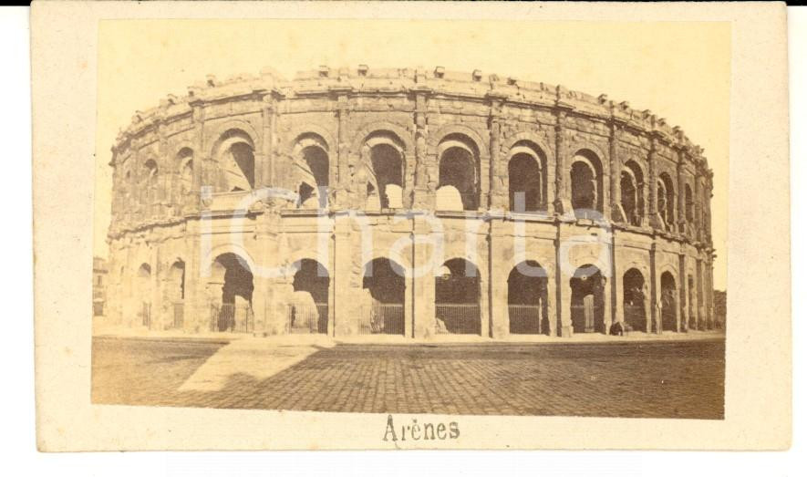 Fotografia d epoca originale 1870 ca NIMES FRANCE ArÃ¨nes Foto seriale CDV VINTAGE 1