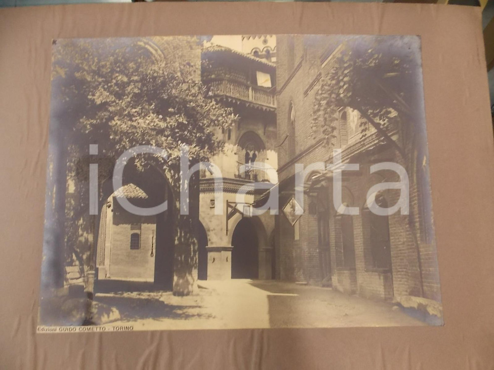 Fotografia d epoca originale 1940 ca TORINO BORGO MEDIEVALE Albergo SAN GIORGIO Foto ed. Guido COMETTO 1