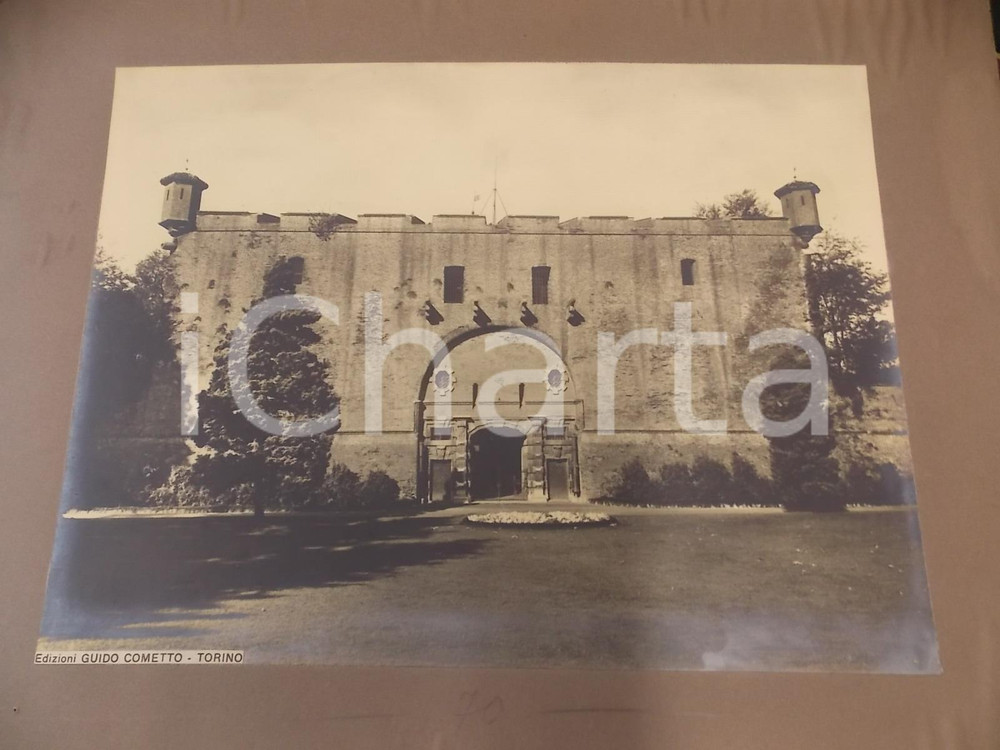 Fotografia d epoca originale 1940 ca TORINO Maschio della CITTADELLA visto da levante Foto ed. Guido COMETTO 1