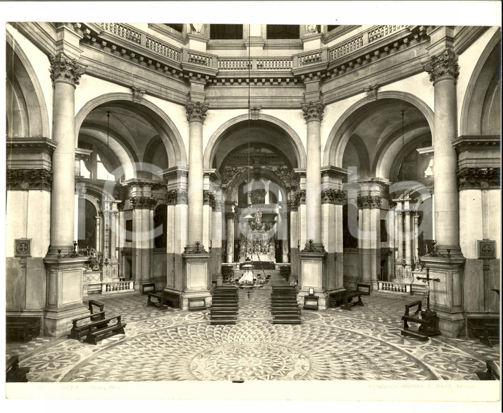Fotografia d epoca originale 1930 ca VENEZIA Chiesa della Salute Fotografia C. NAYA 25x19 cm 1