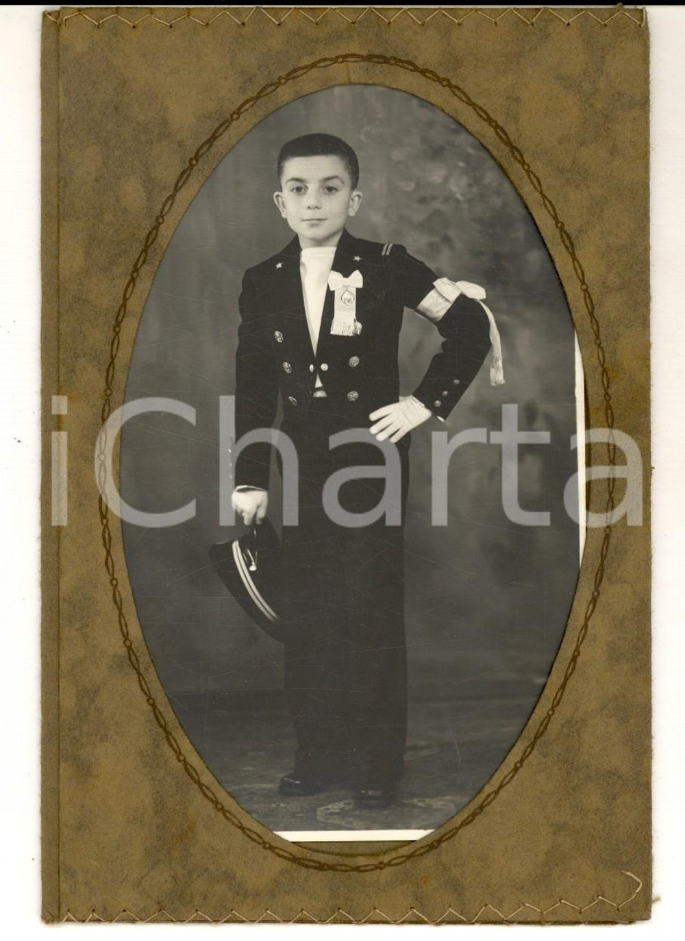Fotografia d epoca originale 1938 MILANO BRERA Ritratto di bambino alla prima Comunione Foto A. BADODI 1