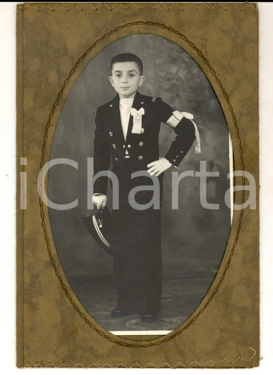 Fotografia d epoca originale 1938 MILANO BRERA Ritratto di bambino alla prima Comunione Foto A. BADODI 1