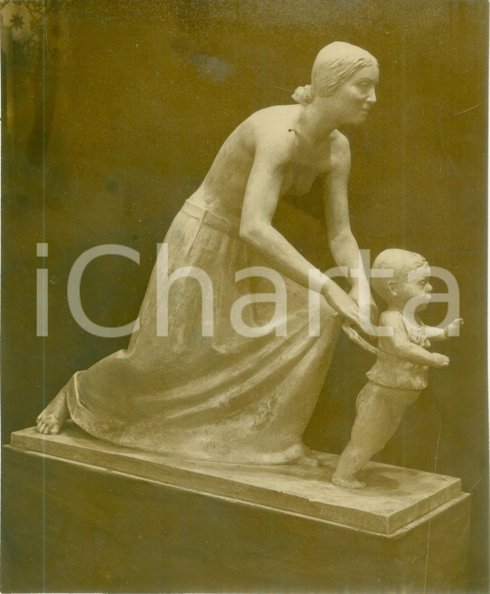 Fotografia d epoca originale 1935 MOSTRE D ARTE Eugenio BAROZZI Maternità  Fotografia coeva del quadro 1