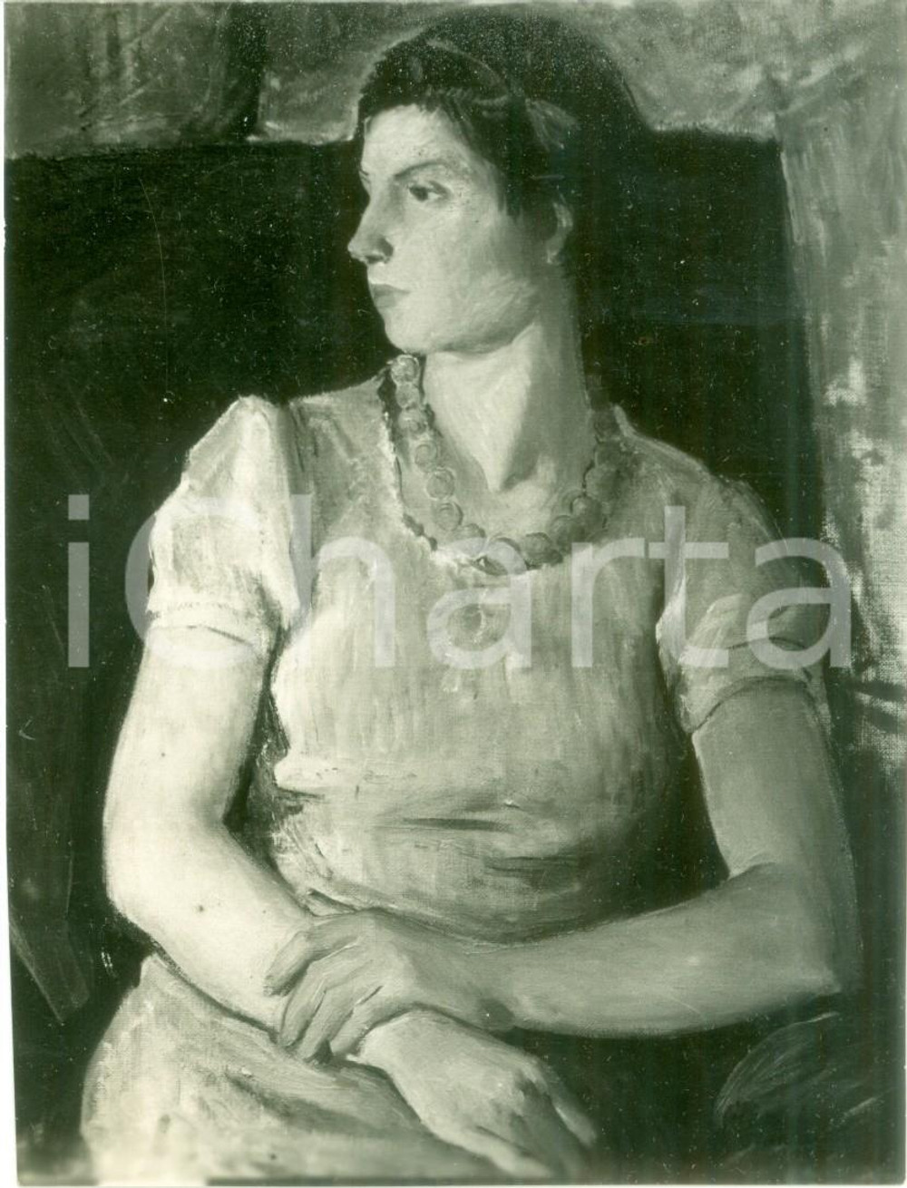Fotografia d epoca originale 1935 NAPOLI MOSTRE D ARTE Giovanni BRANCACCIO Mezza figura Foto coeva del quadro 1