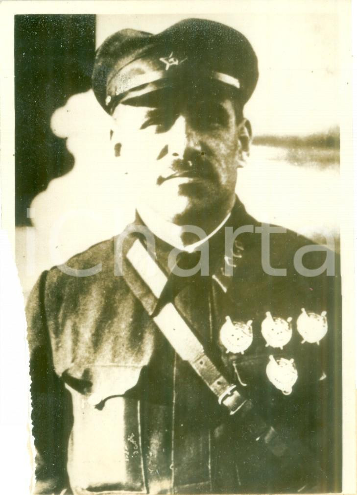 Fotografia d epoca originale 1938 RIGA LETTONIA Maresciallo BLUCHER comandante in capo Foto DANNEGGIATA 1