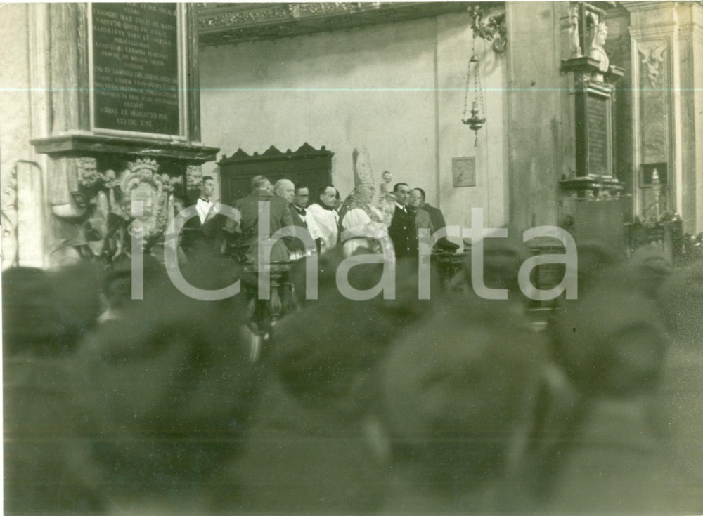 Fotografia d epoca originale 1940 ca ROMA ? Celebrazione della messa per i soldati Fotografia 1