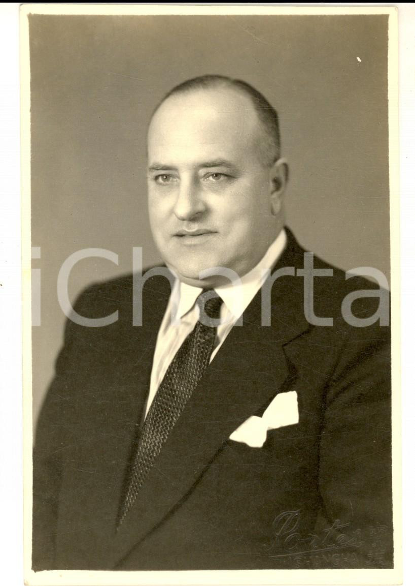 Fotografia d epoca originale 1940 SHANGHAI CINA Ritratto del comandante Ugo CHINCA Foto PORTER 1