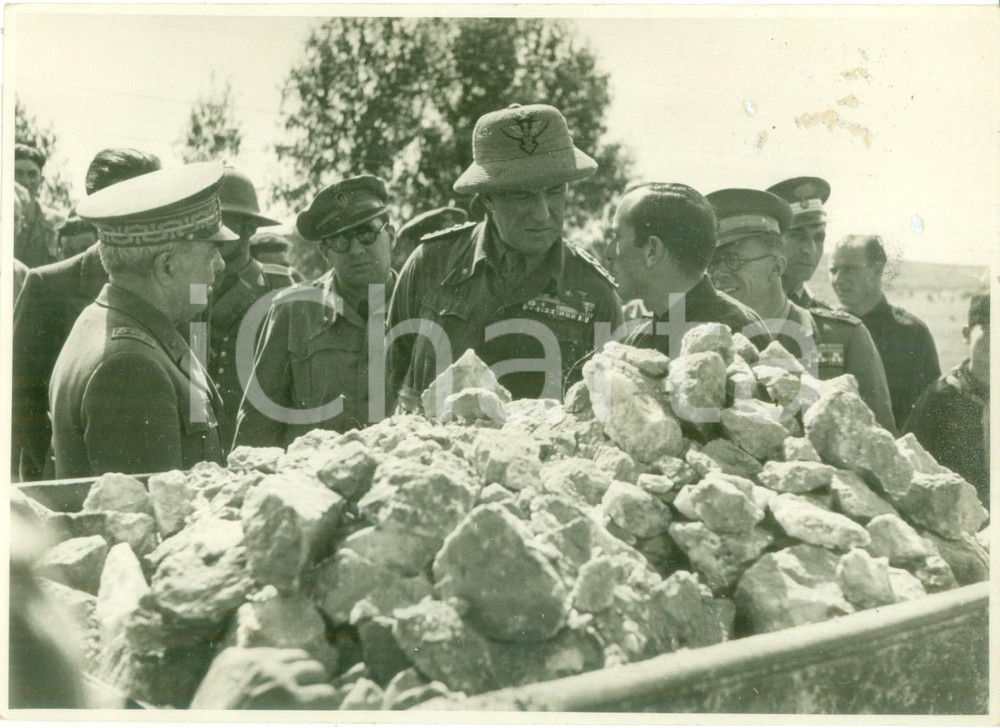 Fotografia d epoca originale 1936 ASMARA ERITREA AOI Rodolfo GRAZIANI visita trasporto minerali auriferi 1