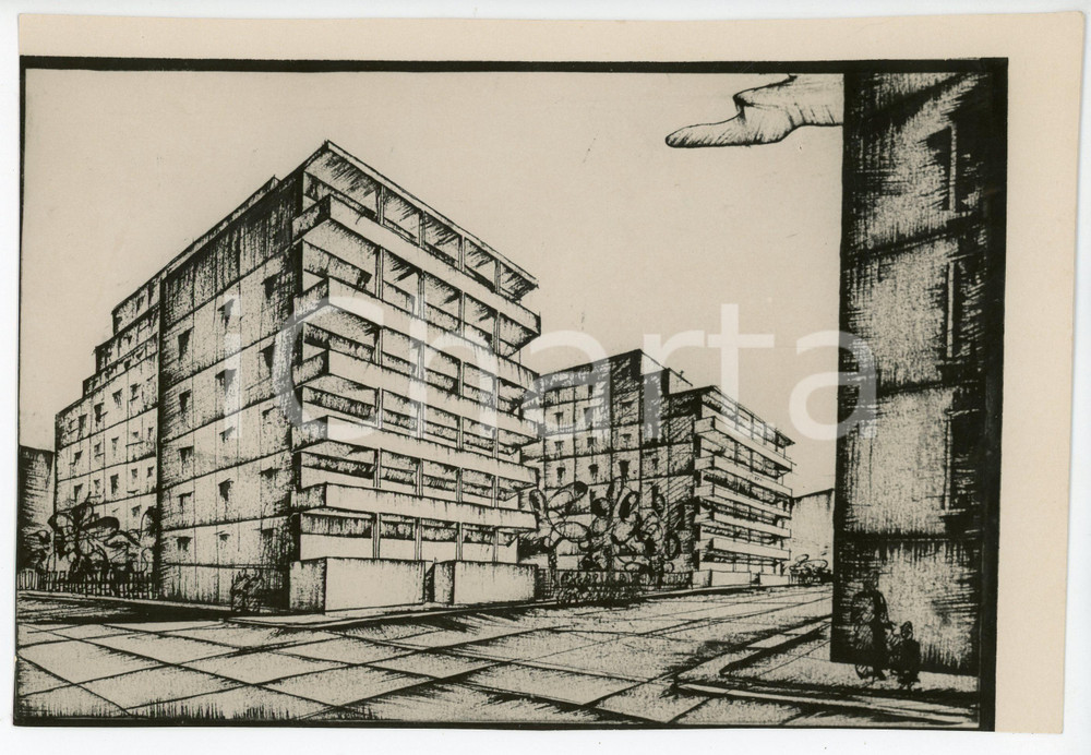 Fotografia d epoca originale 1938 MILANO Rendering fotografico progetto EDIFICIO TRE FIAMME Fotografia 4 1